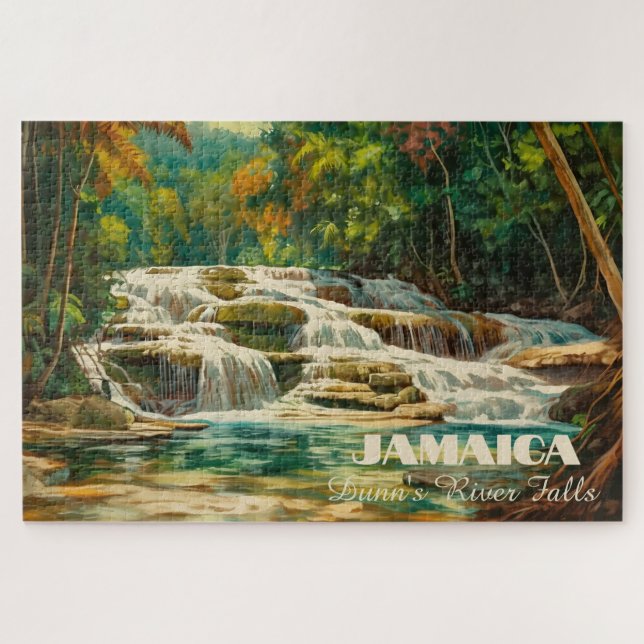Dunns River Falls Jamaïque Jigsaw Puzzle pour adul (Horizontal)