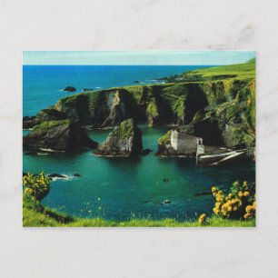 Dunquin harbour, Derry, Ireland, vintage postcard