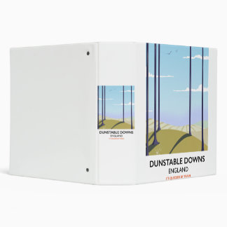 dunstable downs vintage style travel poster binder