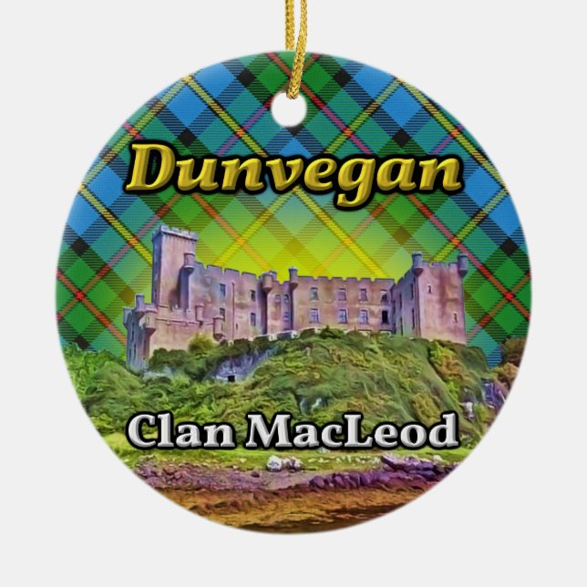 Dunvegan Castle Clan MacLeod Isle of Skye Scotland Ceramic Ornament (Front)