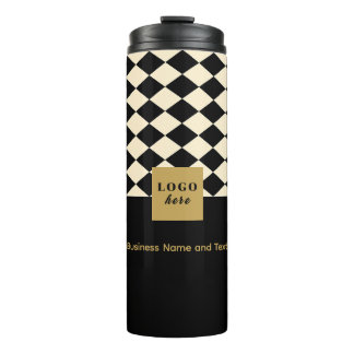 Duo black and cream - Business LogoThermal Tumbler