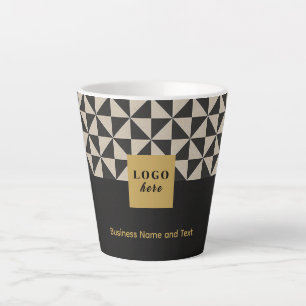 Duo black and grey craft - Business Logo Latte Mug