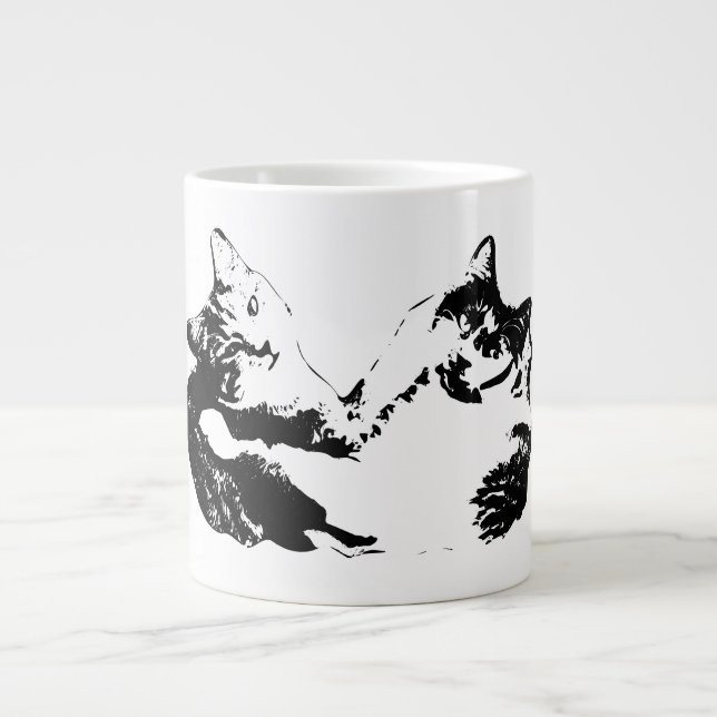 Duo Cat Compagnons Enk Portrait Mug (Devant)