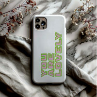 Duo coloured typography-You are lovely mantra