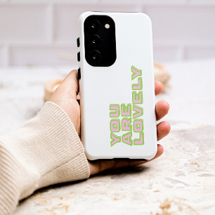 Duo coloured typography-You are lovely mantra Samsung Galaxy Case