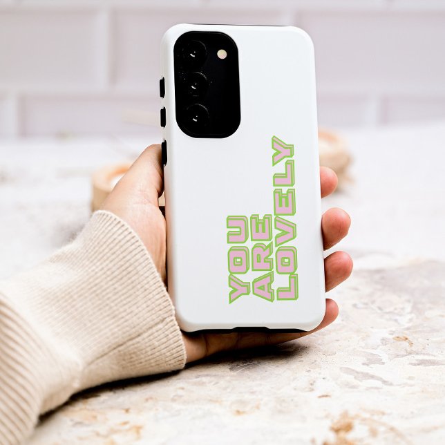 Duo coloured typography-You are lovely mantra Samsung Galaxy S22 Case (Creator Uploaded)