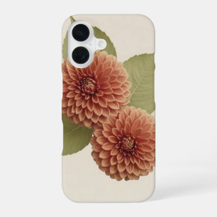 Duo de Dahlias Vintage iPhone 16 Case