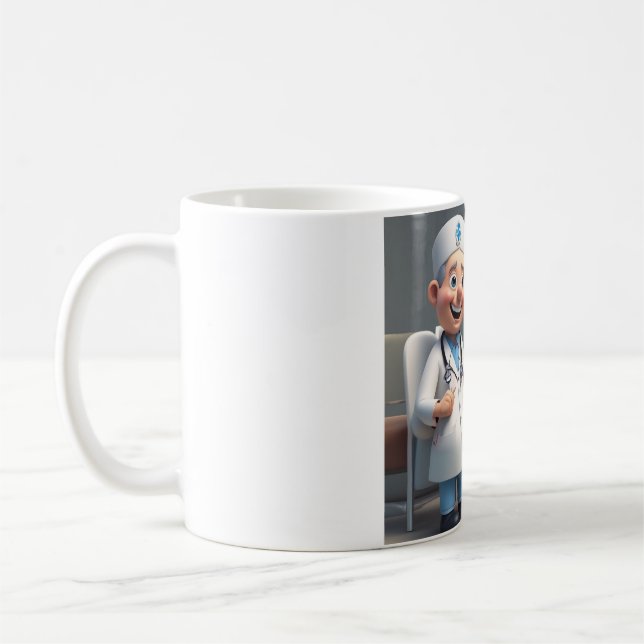 Duo dynamique : Mug d'équipe infirmière et médecin (Gauche)