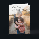 Duo Font Typography Photo Modern Christmas Holiday Card<br><div class="desc">Modern photo Christmas card featuring a simple and minimal design with "Merry Christmas" in cute and fun typography over your favourite picture.  The inside has a photo collage of three square pictures along with your personalized message.</div>
