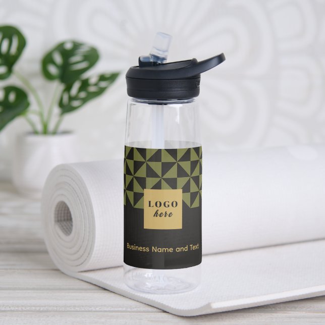 Duo noir & olive - Bouteille d'eau du logo de l'en (Évier)