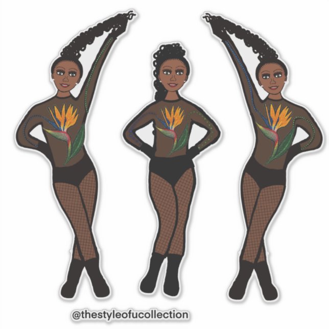 Duo-Pose Dancer Paradise #1  Sticker (Devant)