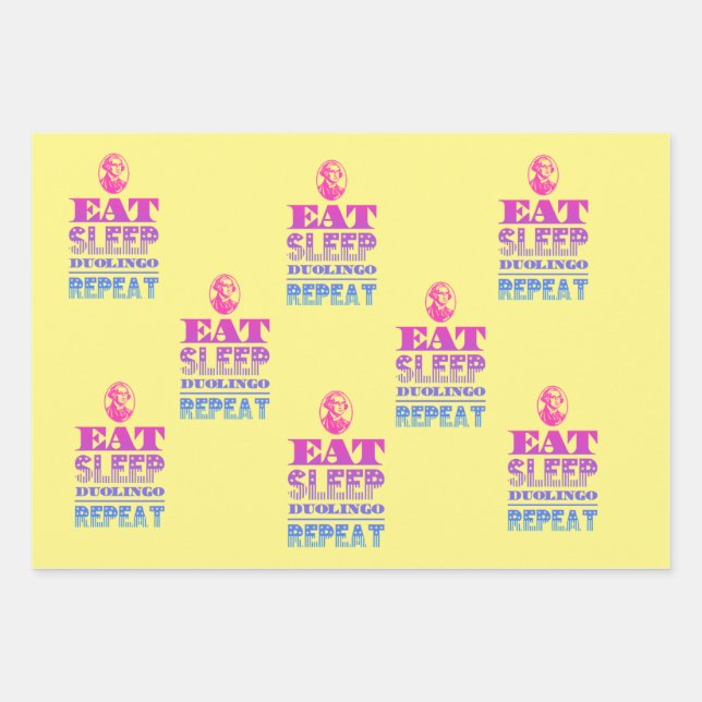 duolingo wrapping paper sheet (Front)