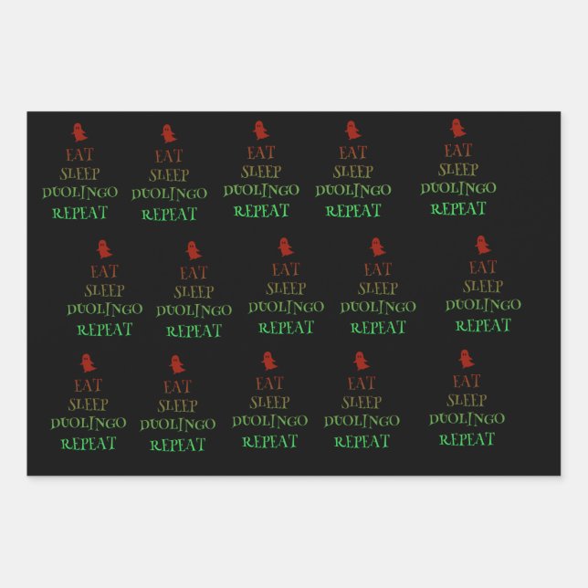 duolingo wrapping paper sheet (Front)