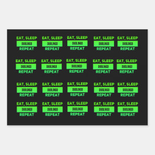 duolingo wrapping paper sheet