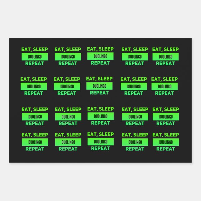 duolingo wrapping paper sheet (Front)