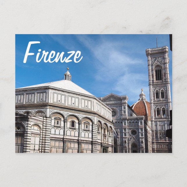 Duomo and Baptistry, Florence/Firenze postcard (Front)