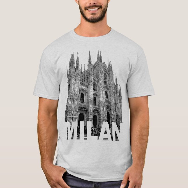 Duomo Cathedral Church of Milan, Lombardy on a T-Shirt (Front)