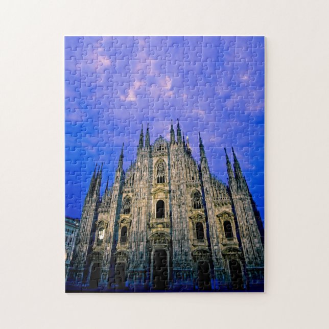 Duomo de Milan - lever de soleil nuageux - puzzle (Vertical)
