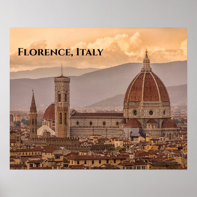 Duomo di Firenze Florence Italy Design Poster (Front)