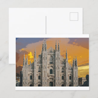 Duomo di Milano Church Milan Italy Postcard