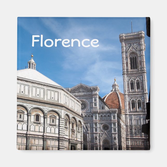 Duomo et Baptistère, aimant texte de Florence (Devant)