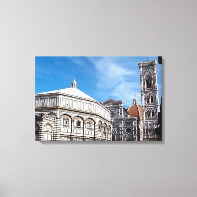 Duomo et Baptistère, impression de toile de Floren (Recto)