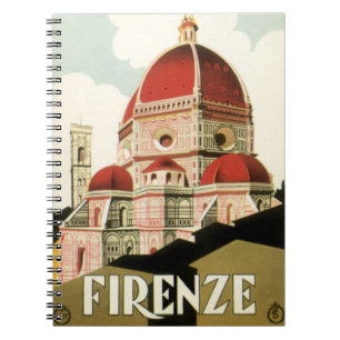 Duomo in Firenze Florence Italy Vintage Travel Art Notebook