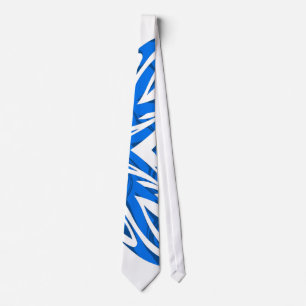 Duotone Tribal Tie Blue
