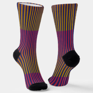 Duotone Yellow Plum Stripe  Socks