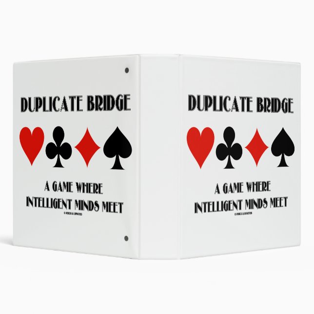 Duplicate Bridge A Game Where Intelligent Minds Binder (Background)