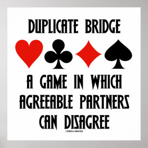 Duplicate Bridge A Game Which Agreeable Partners Poster
