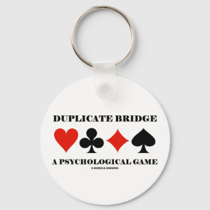 Duplicate Bridge A Psychological Game Keychain