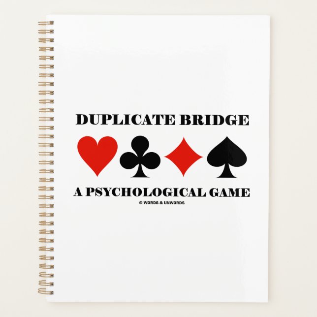 Duplicate Bridge A Psychological Game Planner (Front)