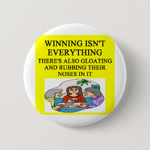 duplicate bridge and game players joke 2 inch round button