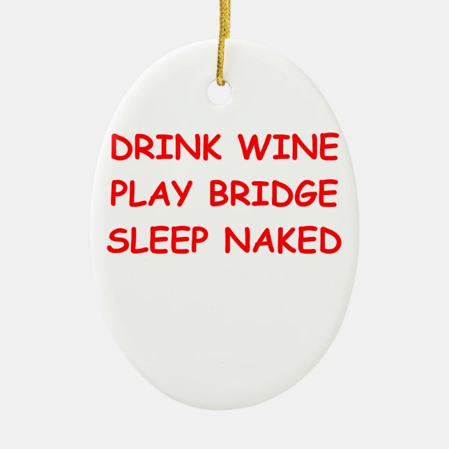 duplicate bridge ceramic ornament (Front)