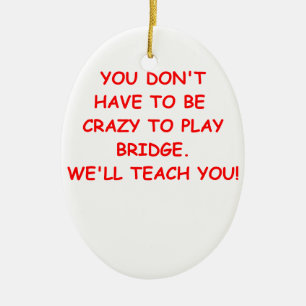 duplicate bridge ceramic ornament