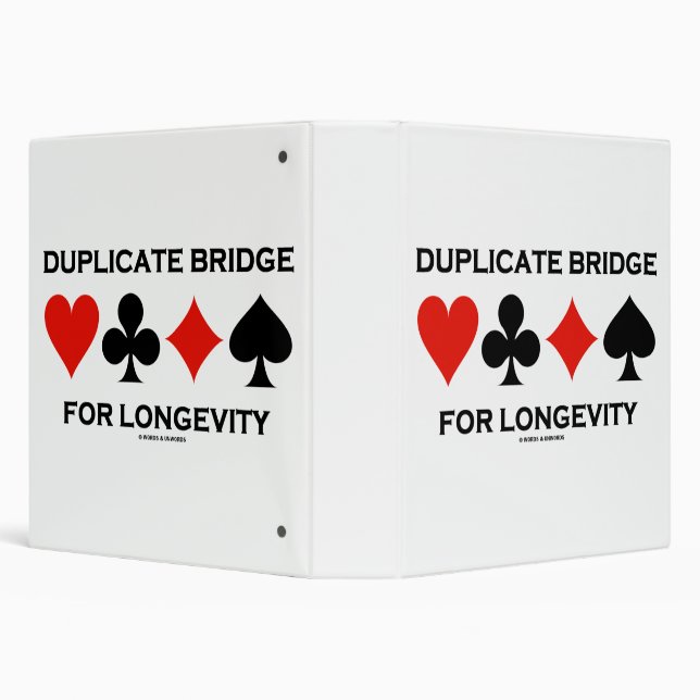 Duplicate Bridge For Longevity Four Card Suits Binder (Background)