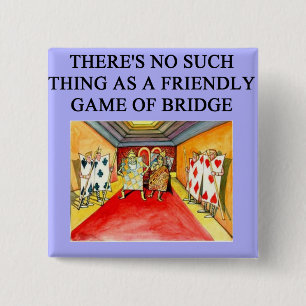 duplicate bridge game player 2 inch square button