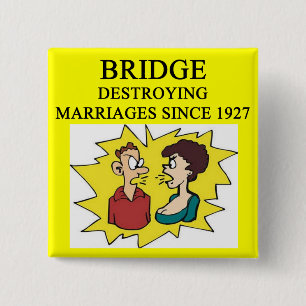 duplicate bridge game player 2 inch square button