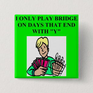 duplicate bridge game player 2 inch square button