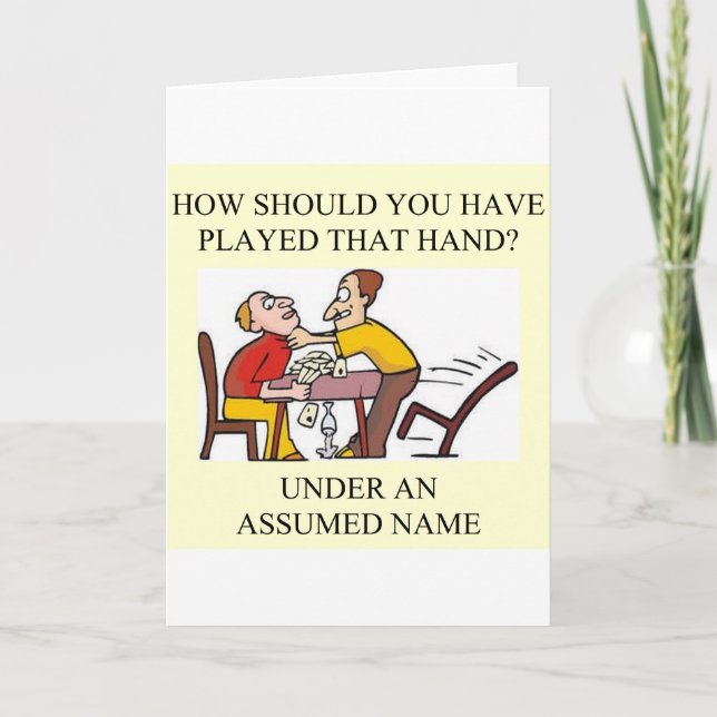 duplicate bridge game player card (Front)