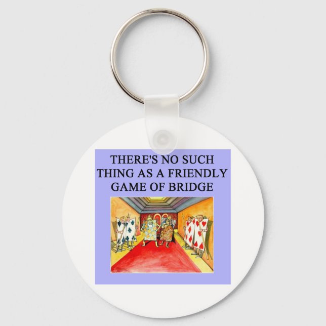 duplicate bridge game player keychain (Front)