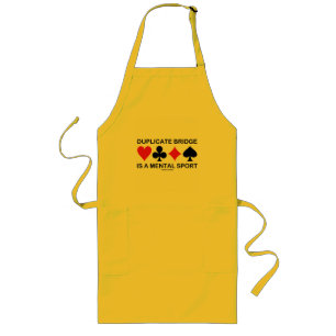 Duplicate Bridge Is A Mental Sport (Card Suits) Long Apron