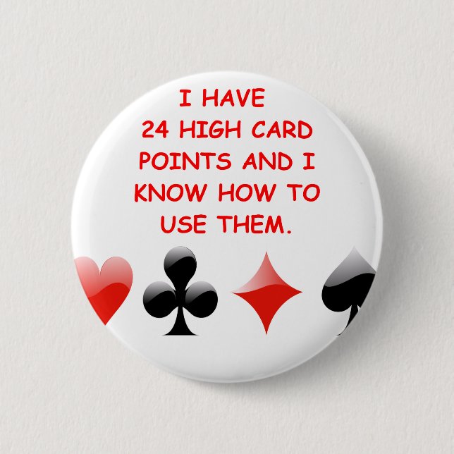 duplicate bridge joke 2 inch round button (Front)