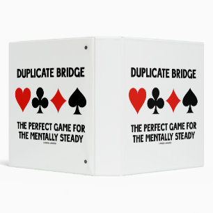 Duplicate Bridge Perfect Game For Mentally Steady Binder