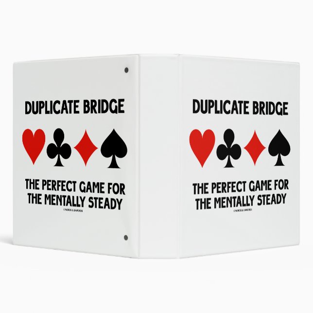 Duplicate Bridge Perfect Game For Mentally Steady Binder (Background)