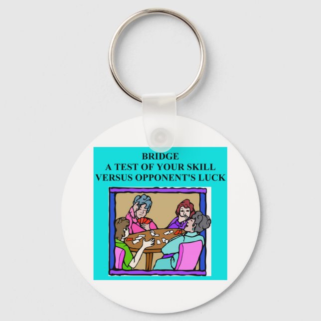 duplicate bridge player design keychain (Front)