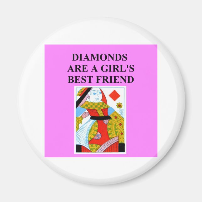 duplicate bridge player design magnet (Front)