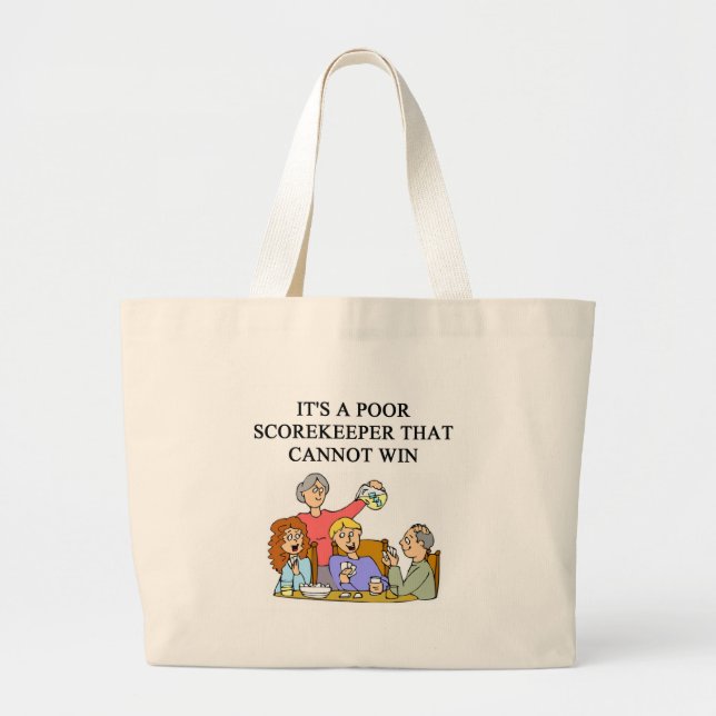 duplicate bridge player game design large tote bag (Front)