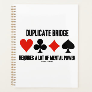Duplicate Bridge Requires A Lot Of Mental Power Planner